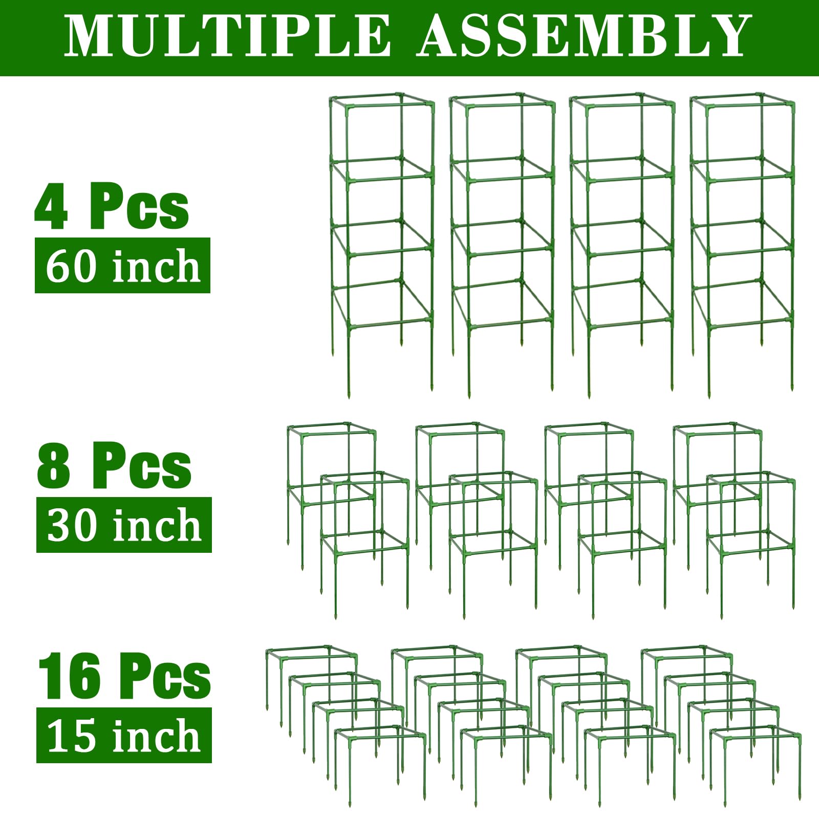 ZeeDix full 60-inch cage in a backyard garden supporting heavy tomato vines