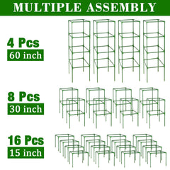 ZeeDix full 60-inch cage in a backyard garden supporting heavy tomato vines