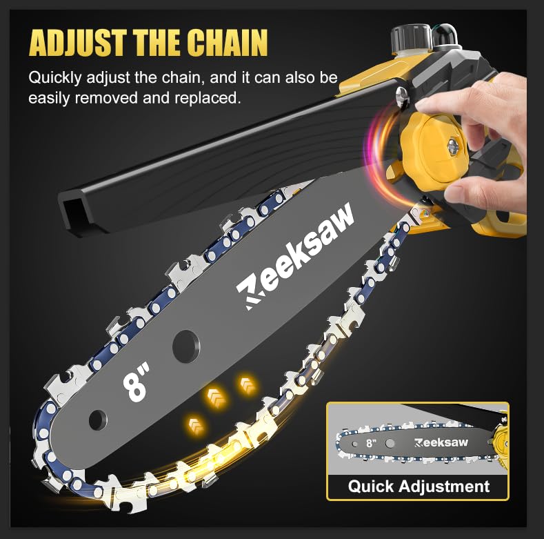 Zeeksaw close-up of chain and bar showing smooth cutting edge