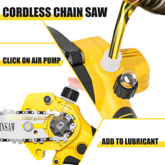 Zeeksaw cutting a tree branch demonstrating efficient pruning power