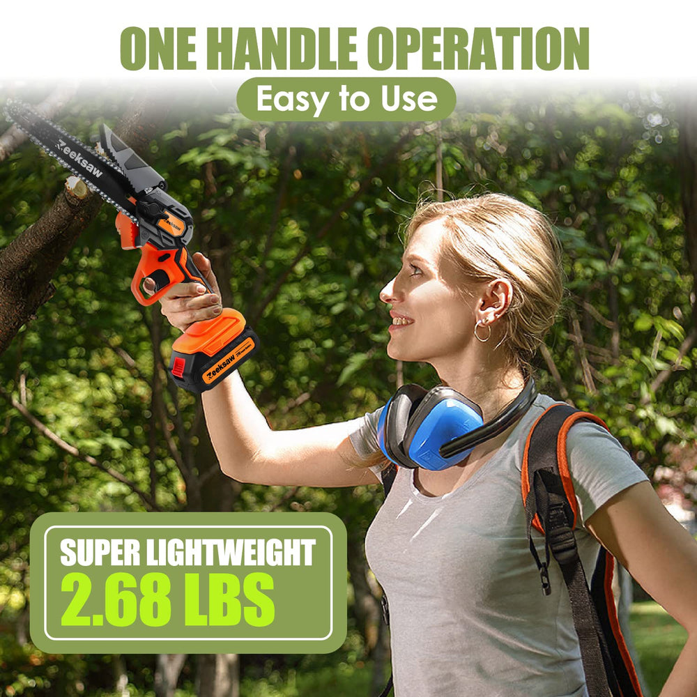 Zeeksaw kit with two batteries and charger, extended runtime benefit