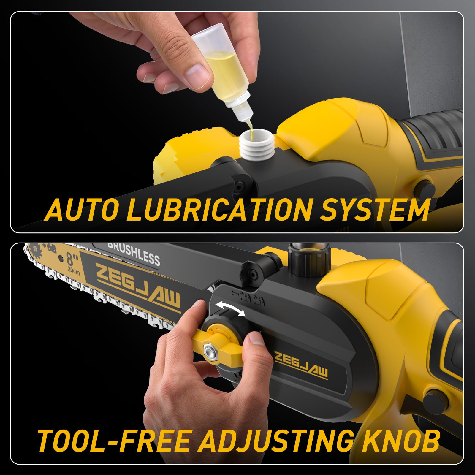 ZEGJAW kit accessories with spare chains and gloves for ready maintenance