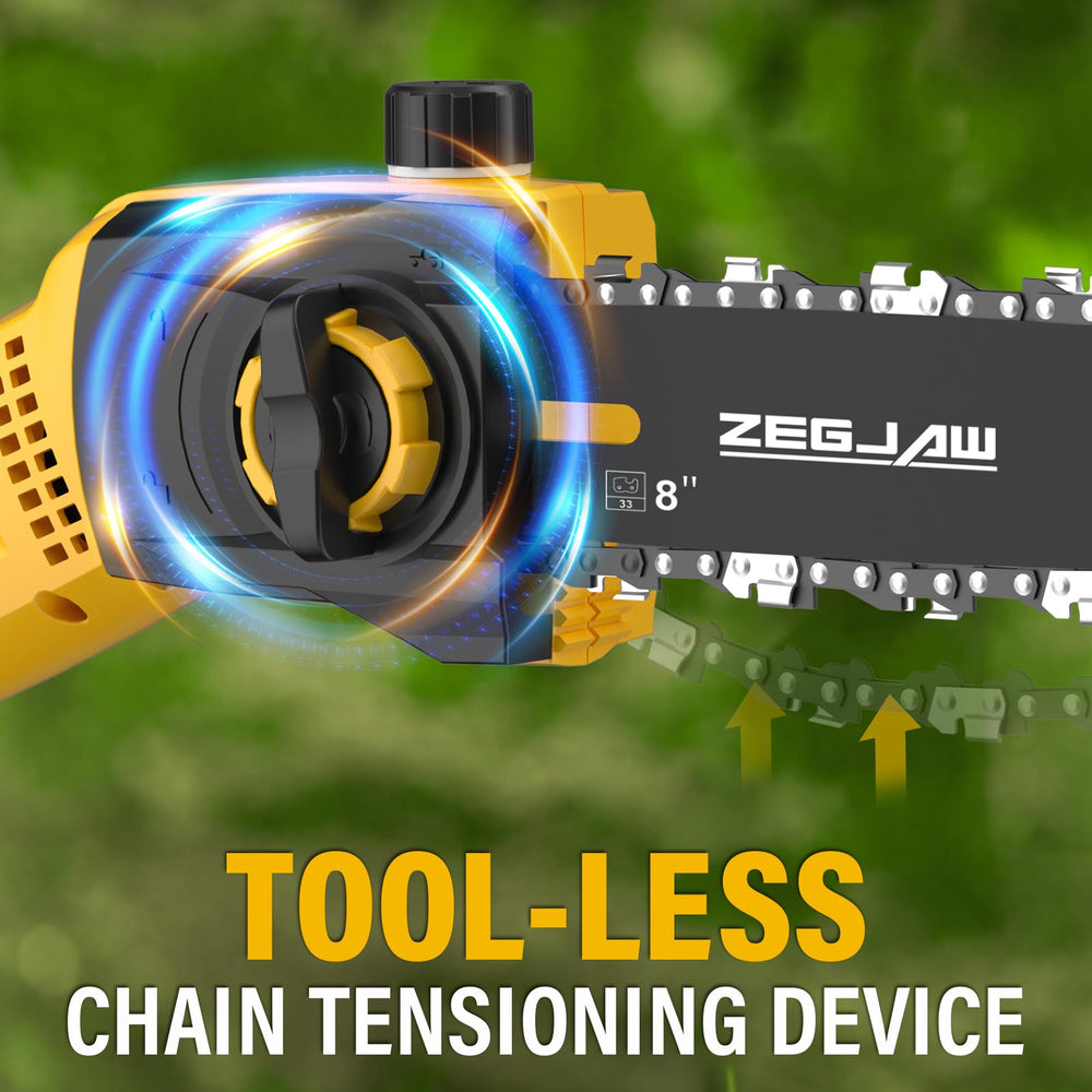 ZEGJAW accessories laid out including shoulder strap and wrench for maintenance