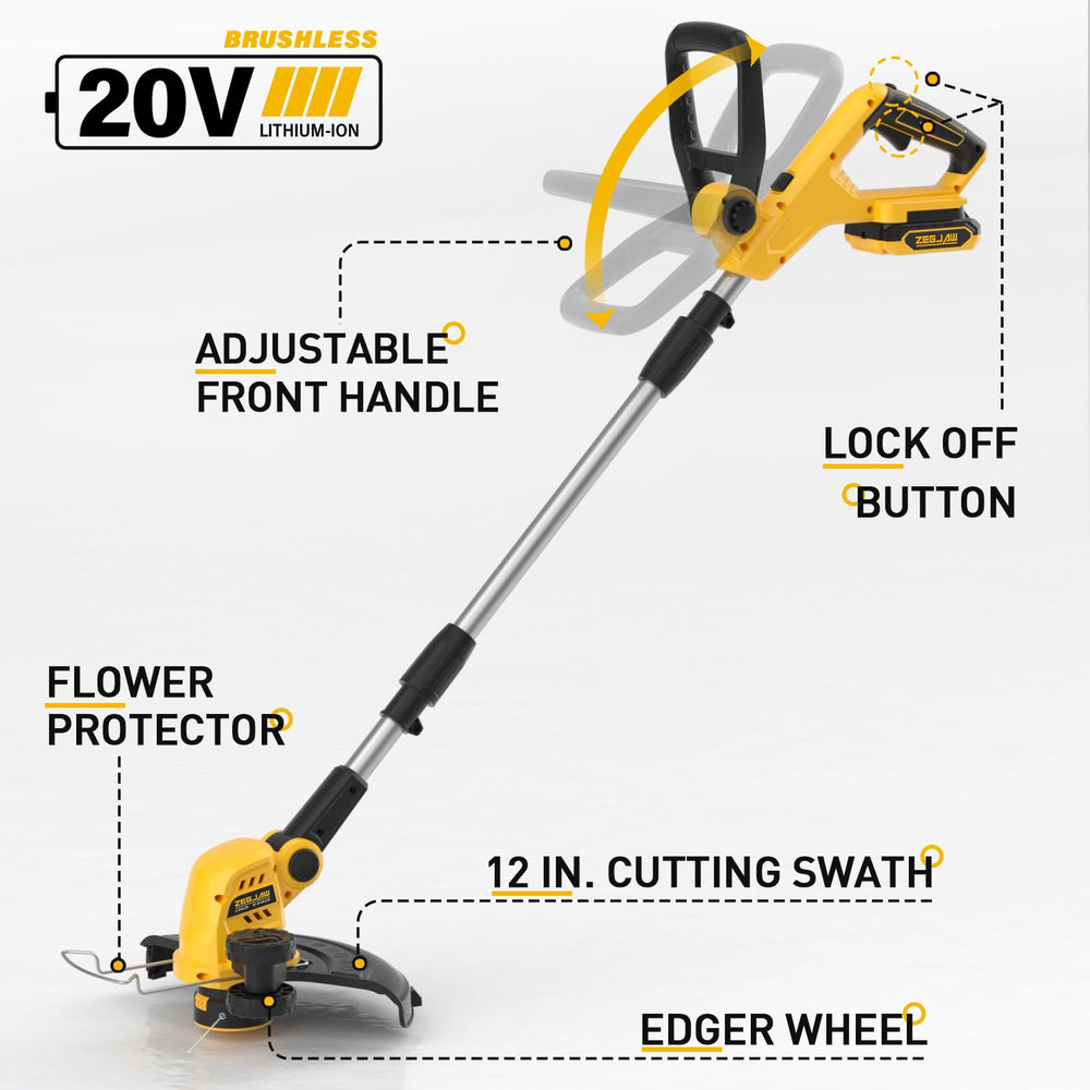 ZEGJAW in use trimming a driveway edge for tidy curb appeal