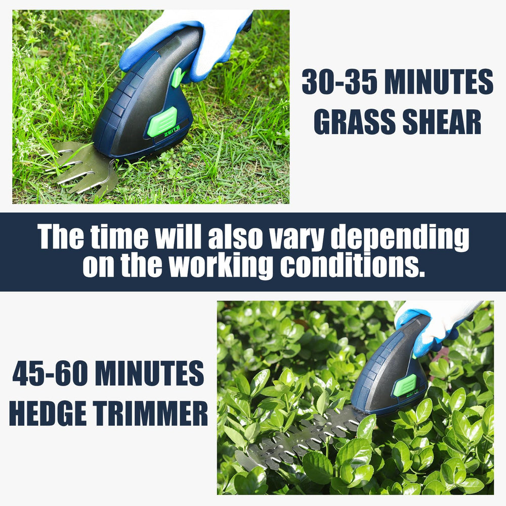 ZEITE close-up of 4-inch grass shear blade for precise edging benefit