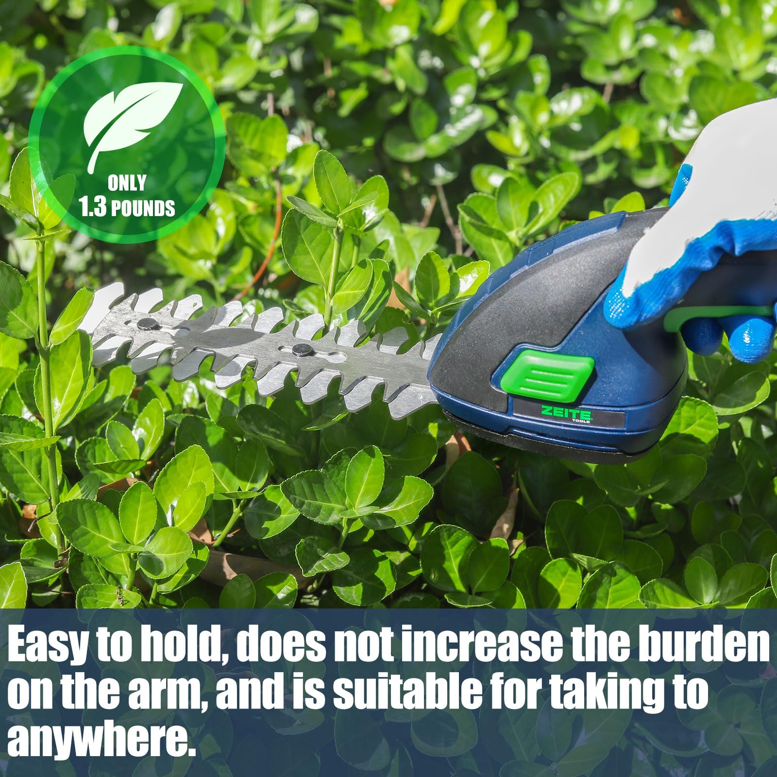 ZEITE detailed shot of 6-inch shrub blade for clean small branch cuts