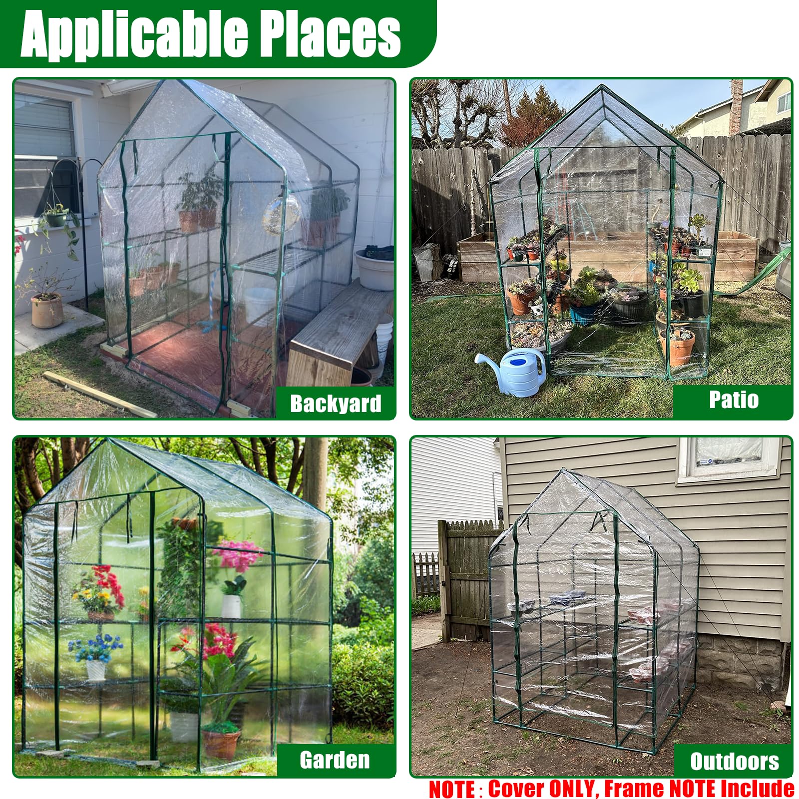 Zejoot greenhouse in garden with plants inside for better growing conditions