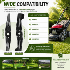 Zejoot blades installed on mower deck demonstrating restored mowing performance