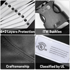ZELARMAN adjustable waist buckle demonstrating fit up to 51 inches for comfort