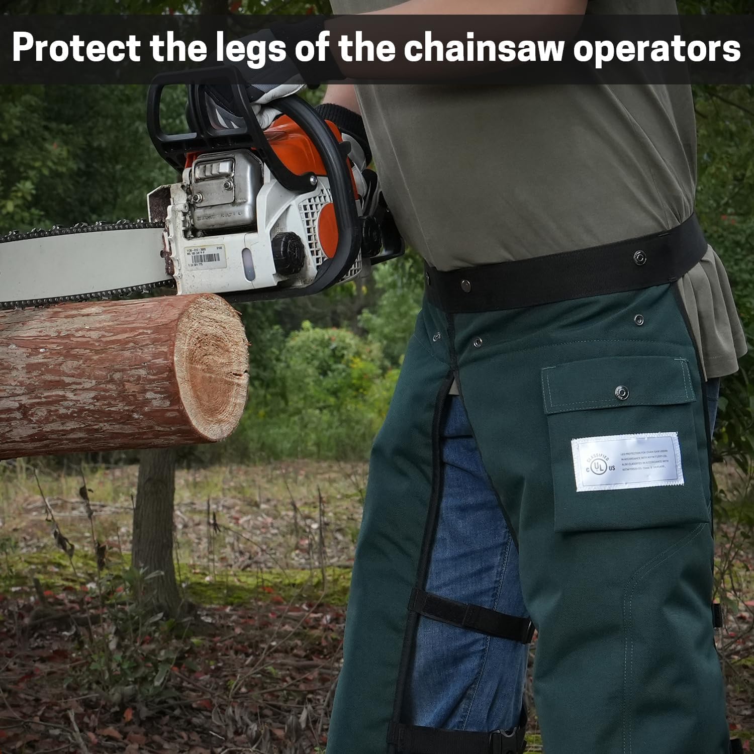 ZELARMAN on a logger in the field showing practical protection during cutting