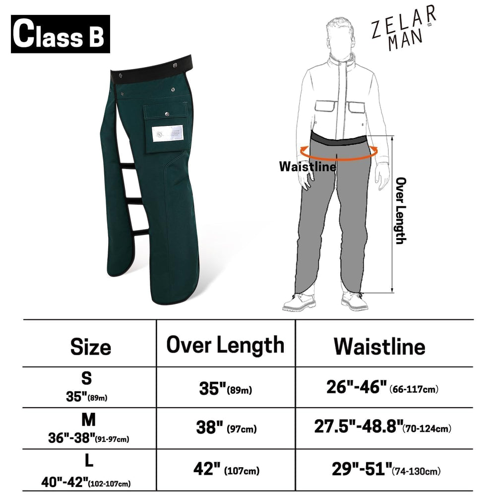 ZELARMAN length demonstration showing 38 inch waist-to-instep coverage advantage