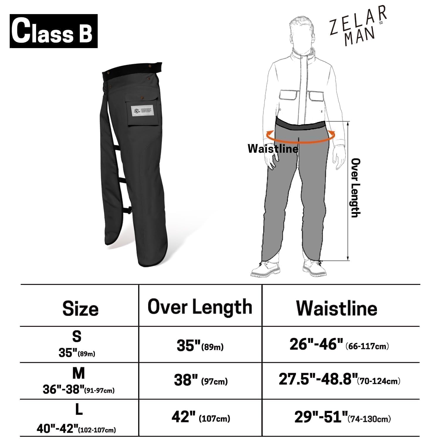 ZELARMAN length fold and button detail illustrating simple two-inch shortening option