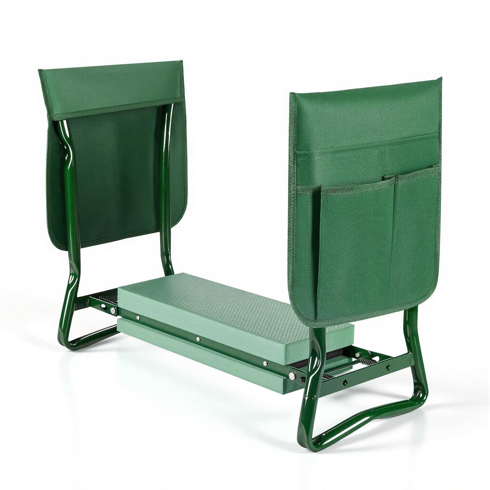 Zelurelle front view of green stool showing 2-in-1 design and stability