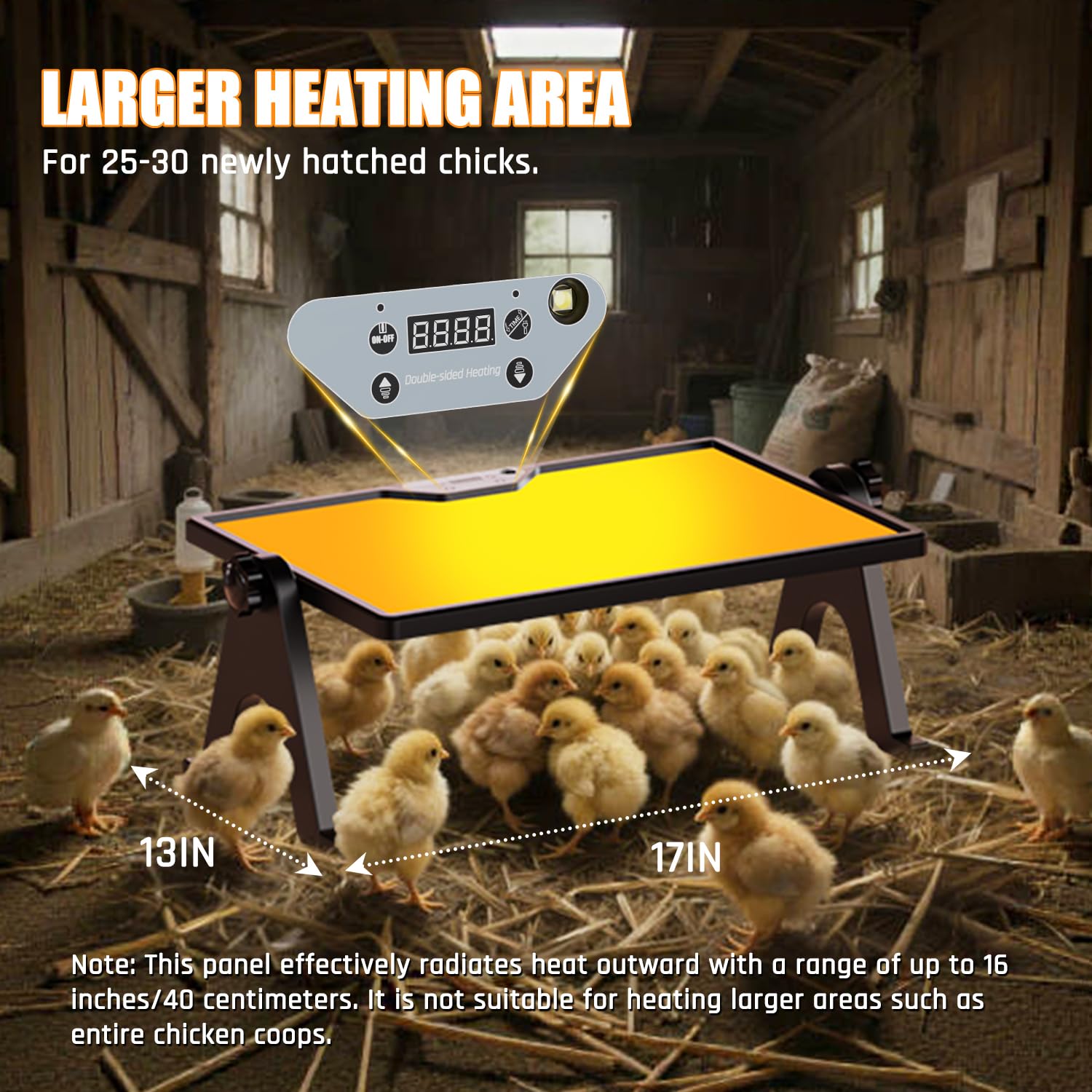 Zelvia brooder plate close-up of insulated surface demonstrating even heat