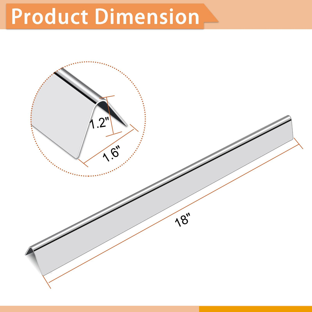 Zemibi stainless-steel flavorizer bar close-up showing thickness and durable finish benefit