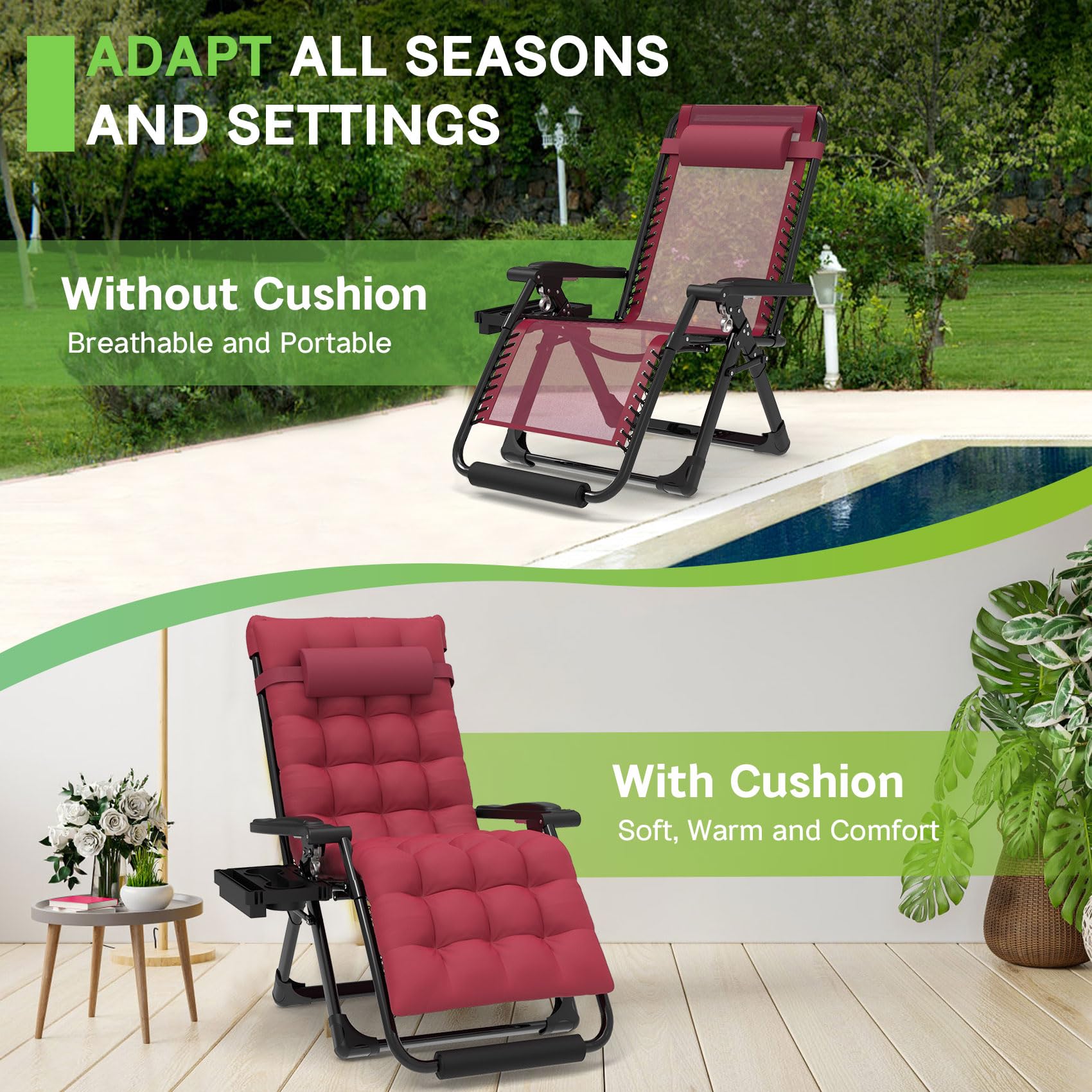 ZENPETIO folded chair highlighting compact portability for travel