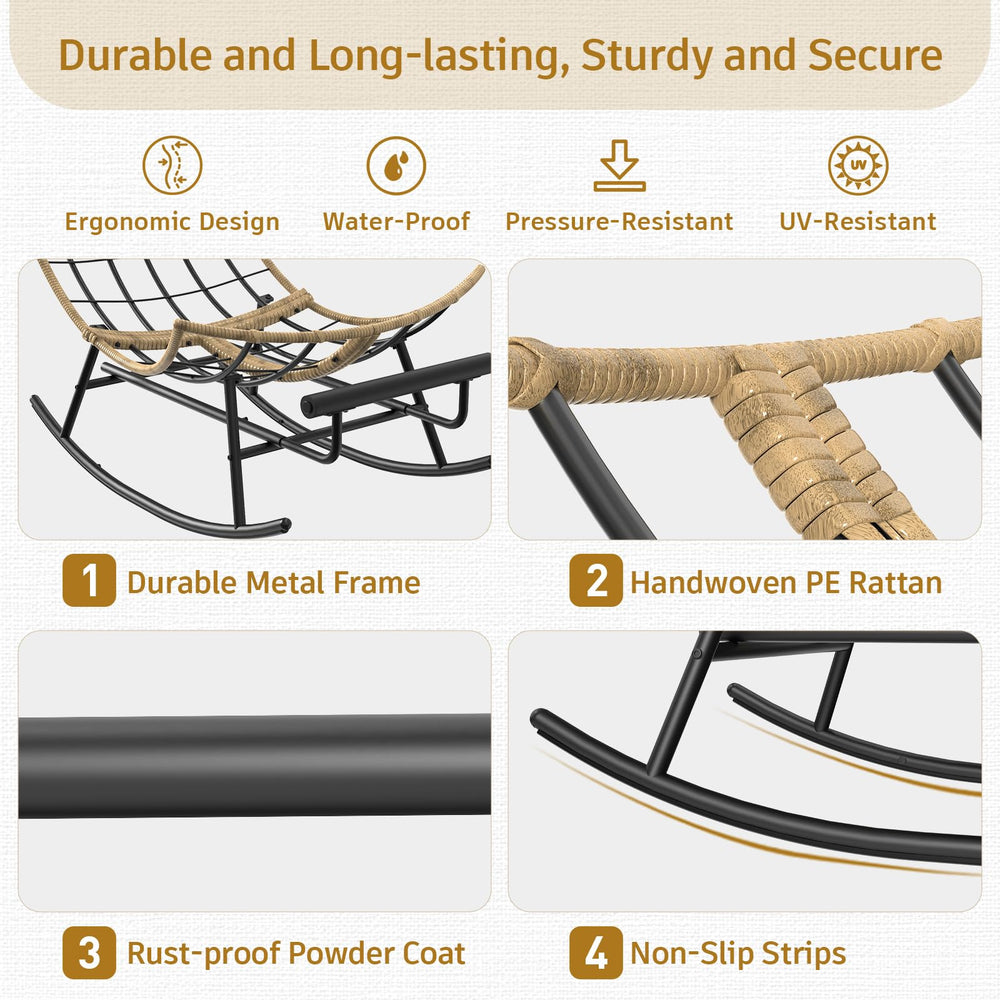 ZENPETIO powder-coated steel frame base showing sturdy construction and stability