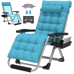 ZENPETIO front view of XL zero gravity chair showing roomy seat and comfort