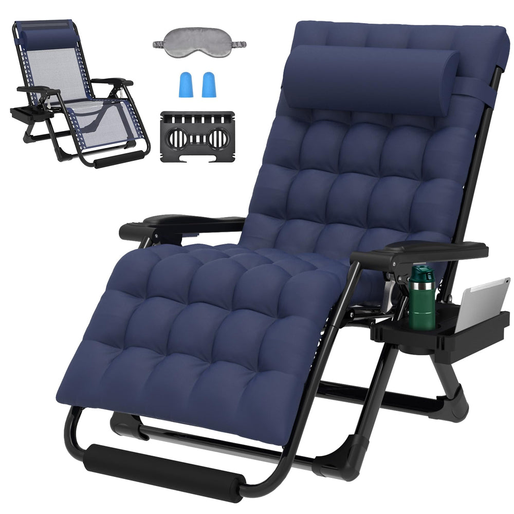 ZENPETIO front view oversized chair showing wide seat and stable frame for comfort