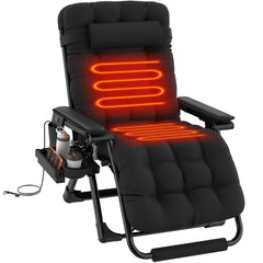 ZENPETIO front view of oversized heated chair showing roomy seat and comfort