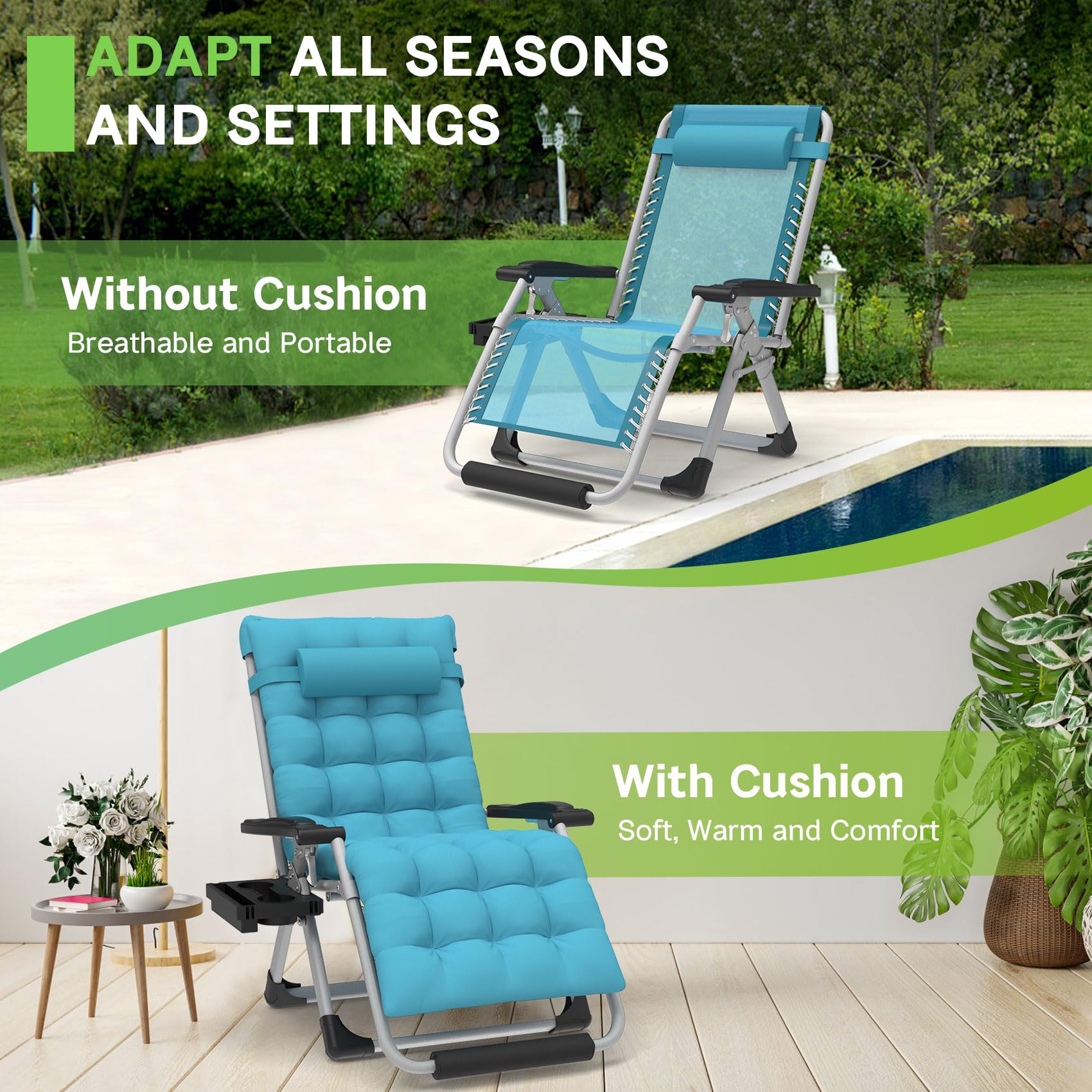 ZENPETIO chair in use on a patio delivering relaxed outdoor lounging