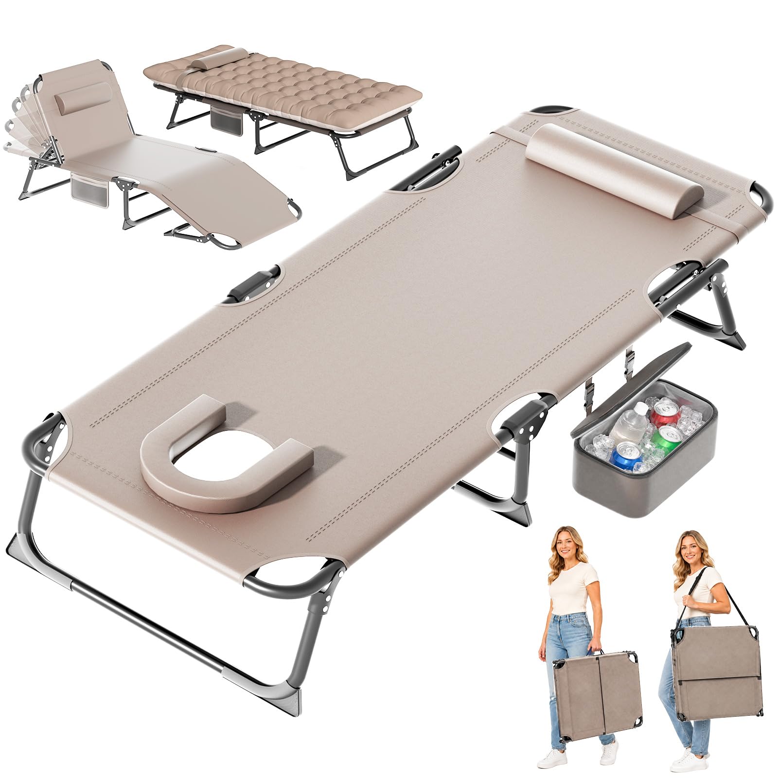 ZENPETIO next to person for scale illustrating generous size and weight capacity benefit