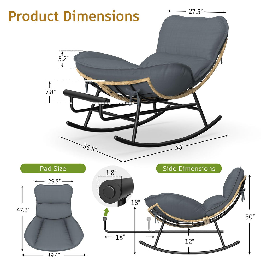 ZENPETIO chair with person seated showing size and 500 lb capacity support