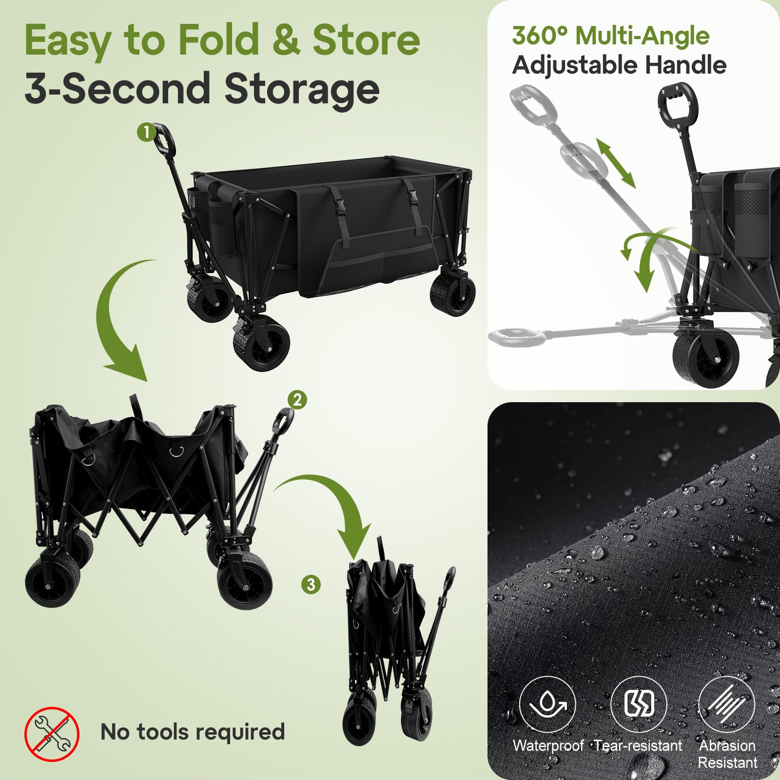 ZENPETIO side pocket and tailgate showing organized storage features
