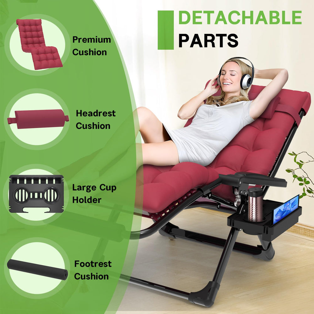 ZENPETIO side profile demonstrating adjustable recline for customized support
