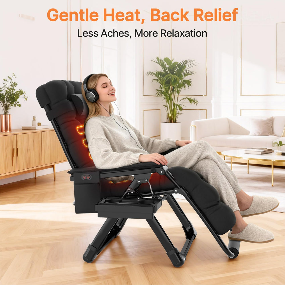 ZENPETIO size comparison with person illustrating generous dimensions and support
