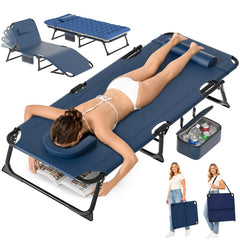 ZENPETIO front view showing full reclining positions and stable base