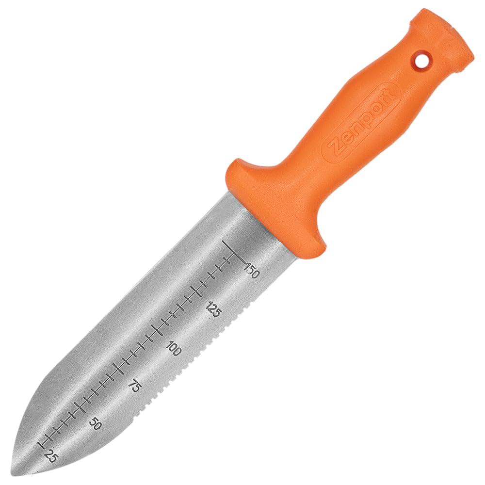 Zenport K246 front view showing full blade and bright handle for easy identification