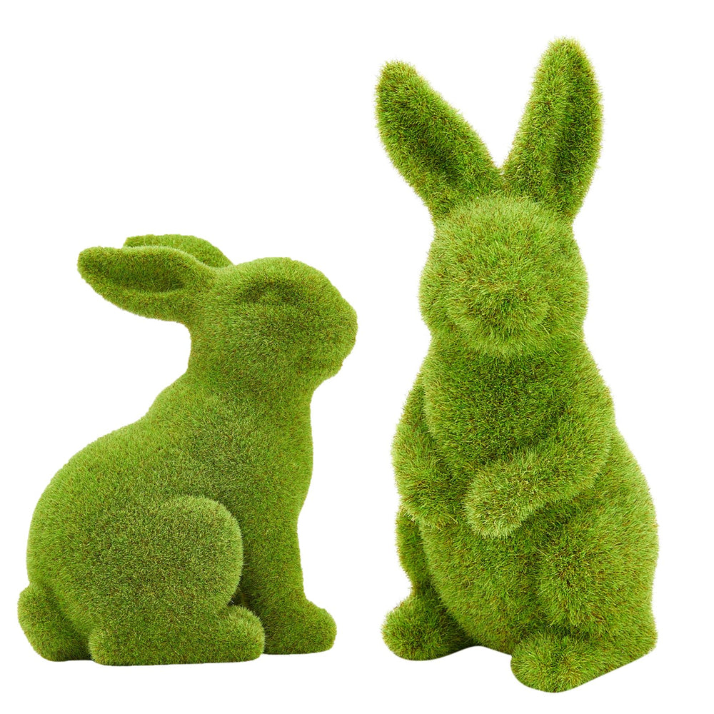 Zensounding front view of standing and sitting rabbits, adds spring charm