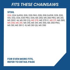 ZENTOP mounted chain on chainsaw bar demonstrating easy installation and fit
