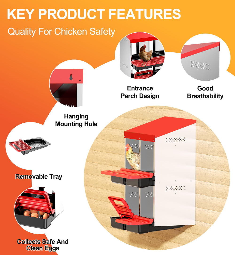 ZenxyHoC detailed view of foldable swing perch for easy hen entry and overnight closure