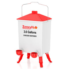 ZenxyHoC front view showing 3.6 gal reservoir and four water cups for reliable hydration