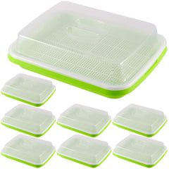 ZEONHAK front view showing eight complete sprouter trays and components for easy setup
