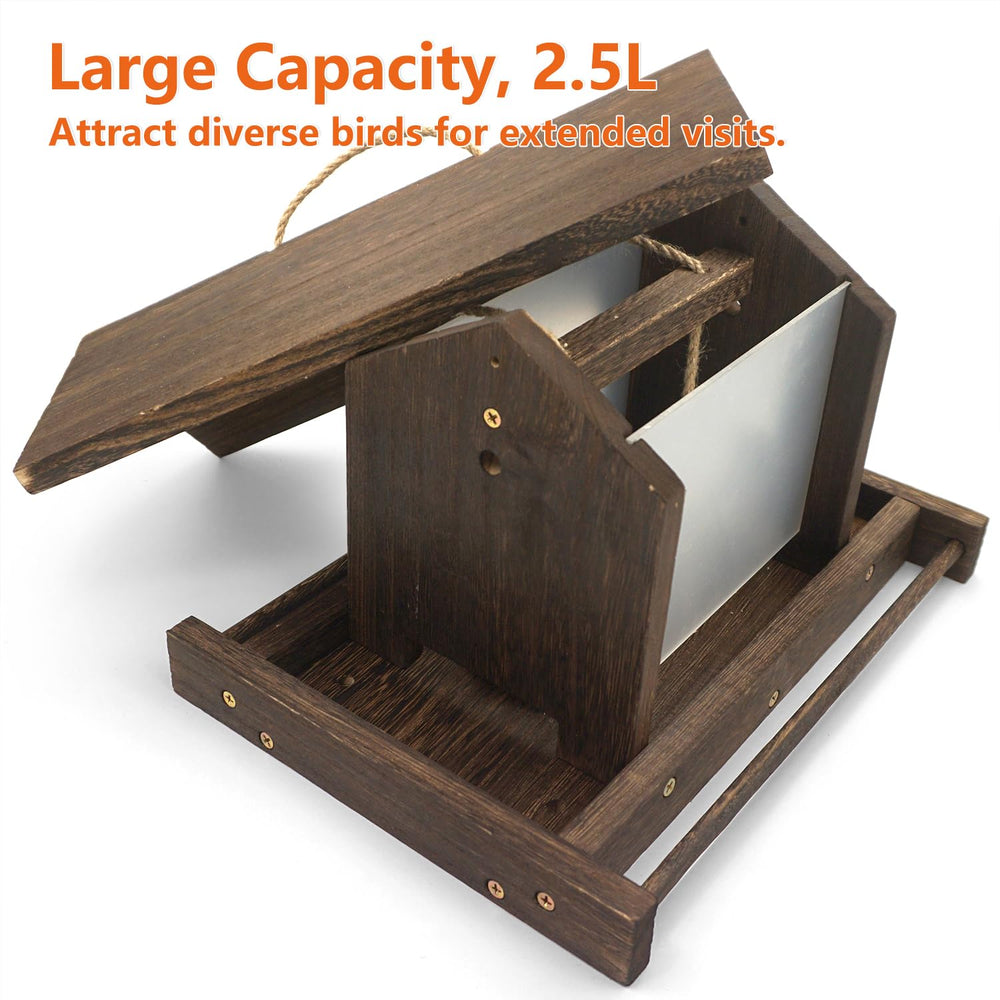 zeqeey acrylic window revealing seed level for easy refill checks