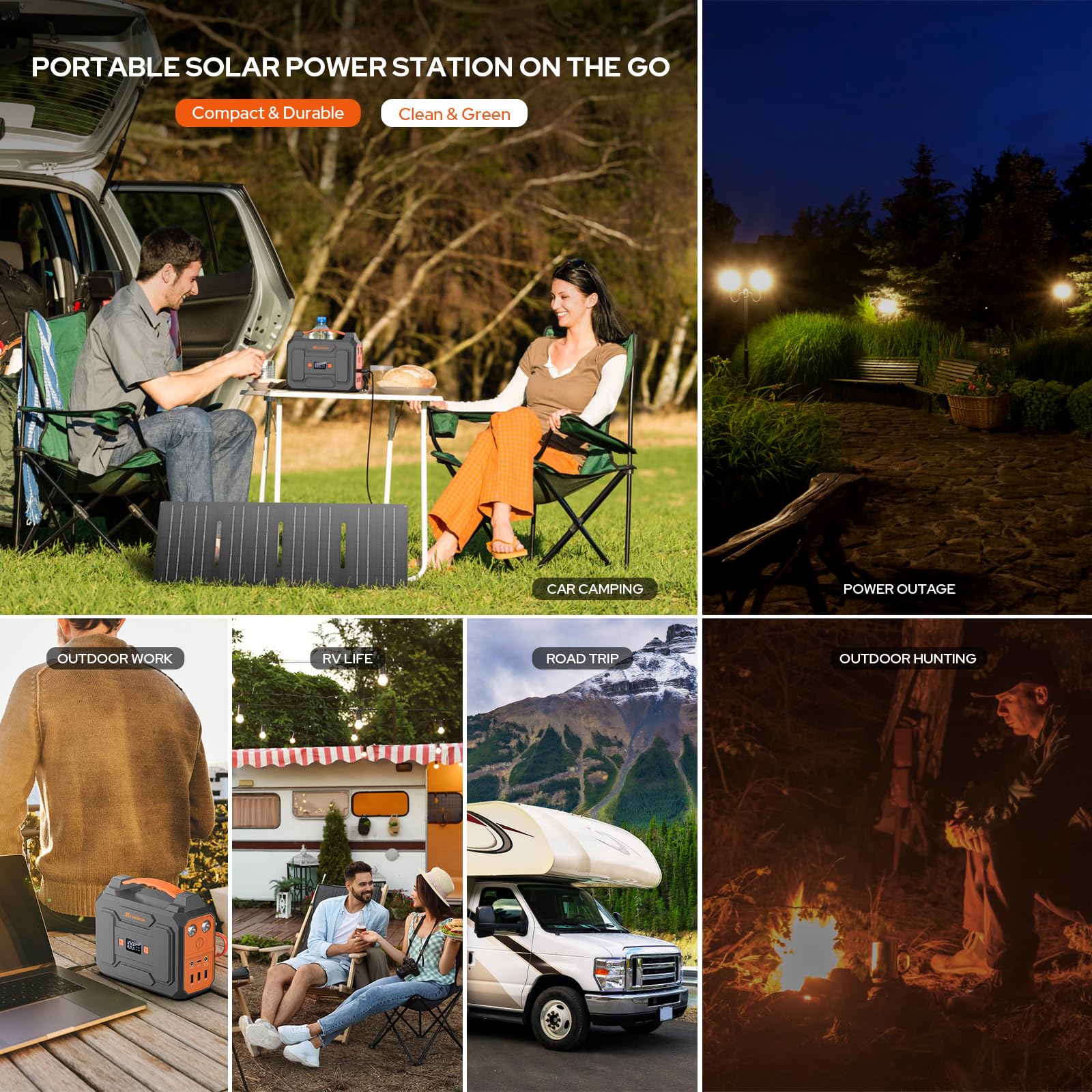 ZeroKor on a camping table powering gadgets for outdoor convenience