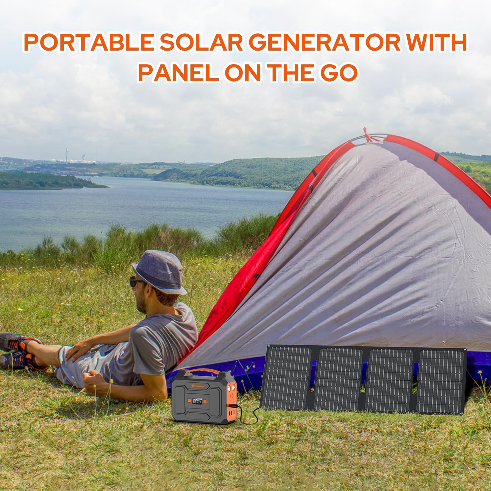 ZeroKor folded 40W solar panel compact for travel and easy storage benefit