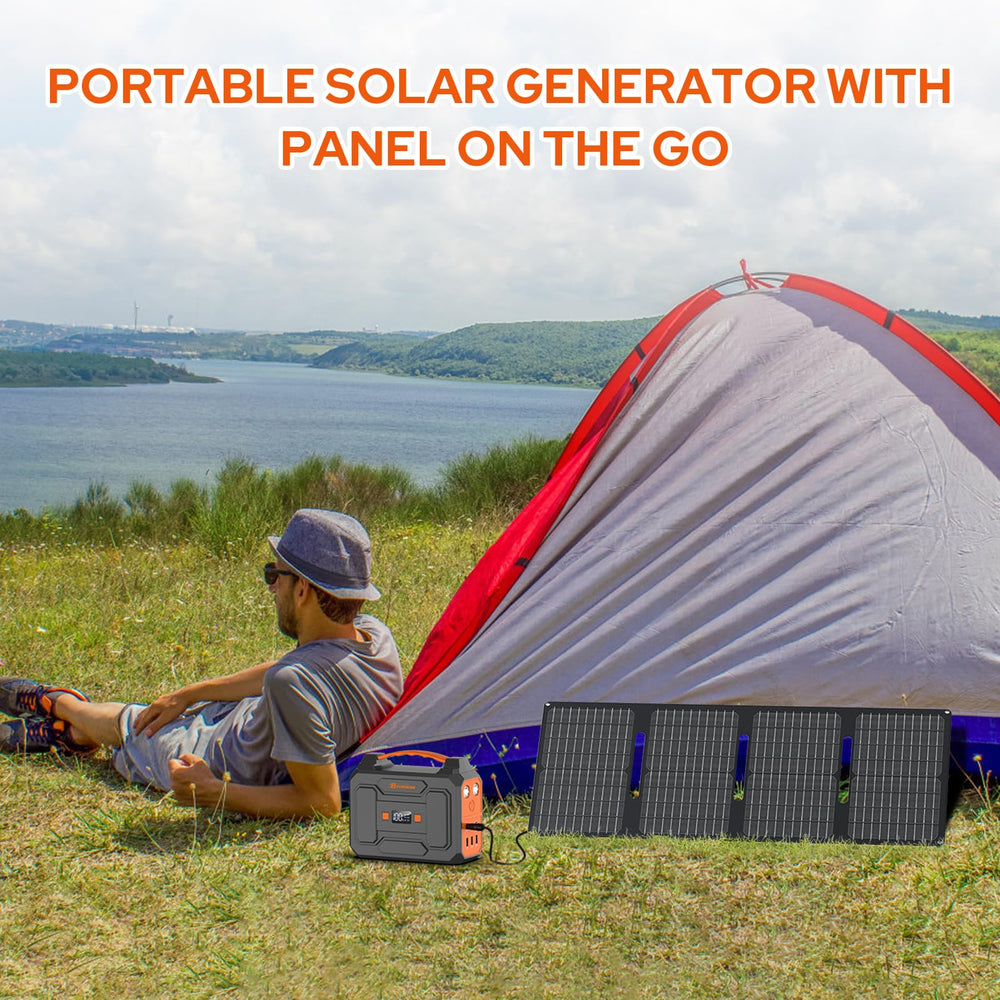 ZeroKor folded 40W solar panel compact for travel and easy storage benefit
