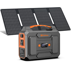 ZeroKor front view showing compact power station and benefits of portable power