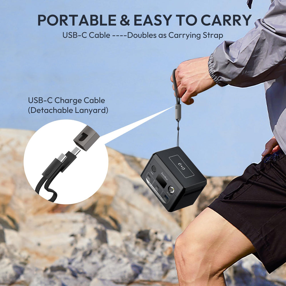 ZeroKor charging a laptop via USB‑C to illustrate fast 100W power delivery