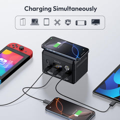 ZeroKor ports detail with USB‑C and USB‑A visible for versatile device charging
