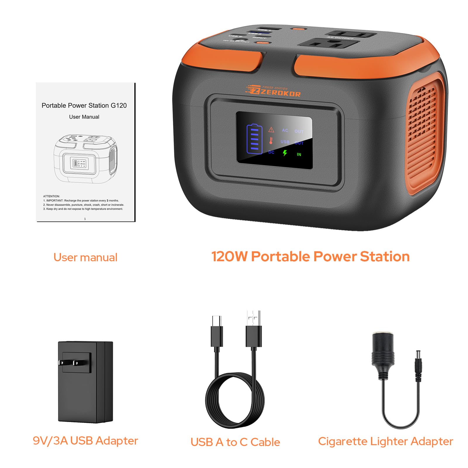 ZeroKor connected to solar panel showing off-grid recharging