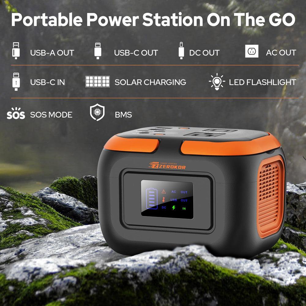 ZeroKor top display panel showing battery status for quick checks
