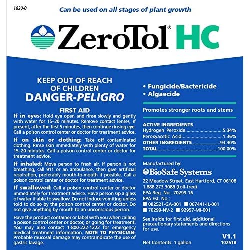 ZeroTol HC spray close-up showing solution texture and fast-acting oxidation benefit