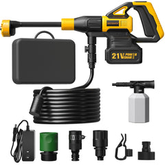 ZestZenith front view showing handheld pressure washer and compact design benefit