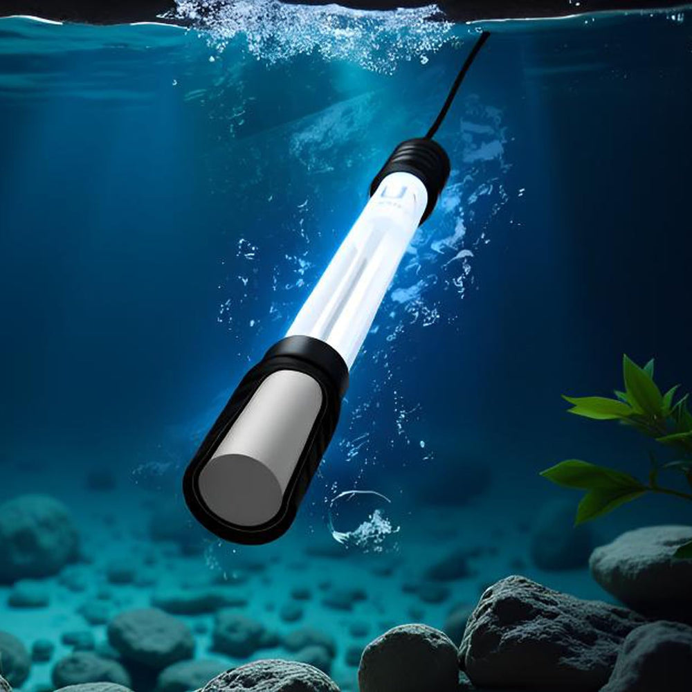 ZETAWALE front view of 32W pond UV light showing robust sealed housing benefit clarity