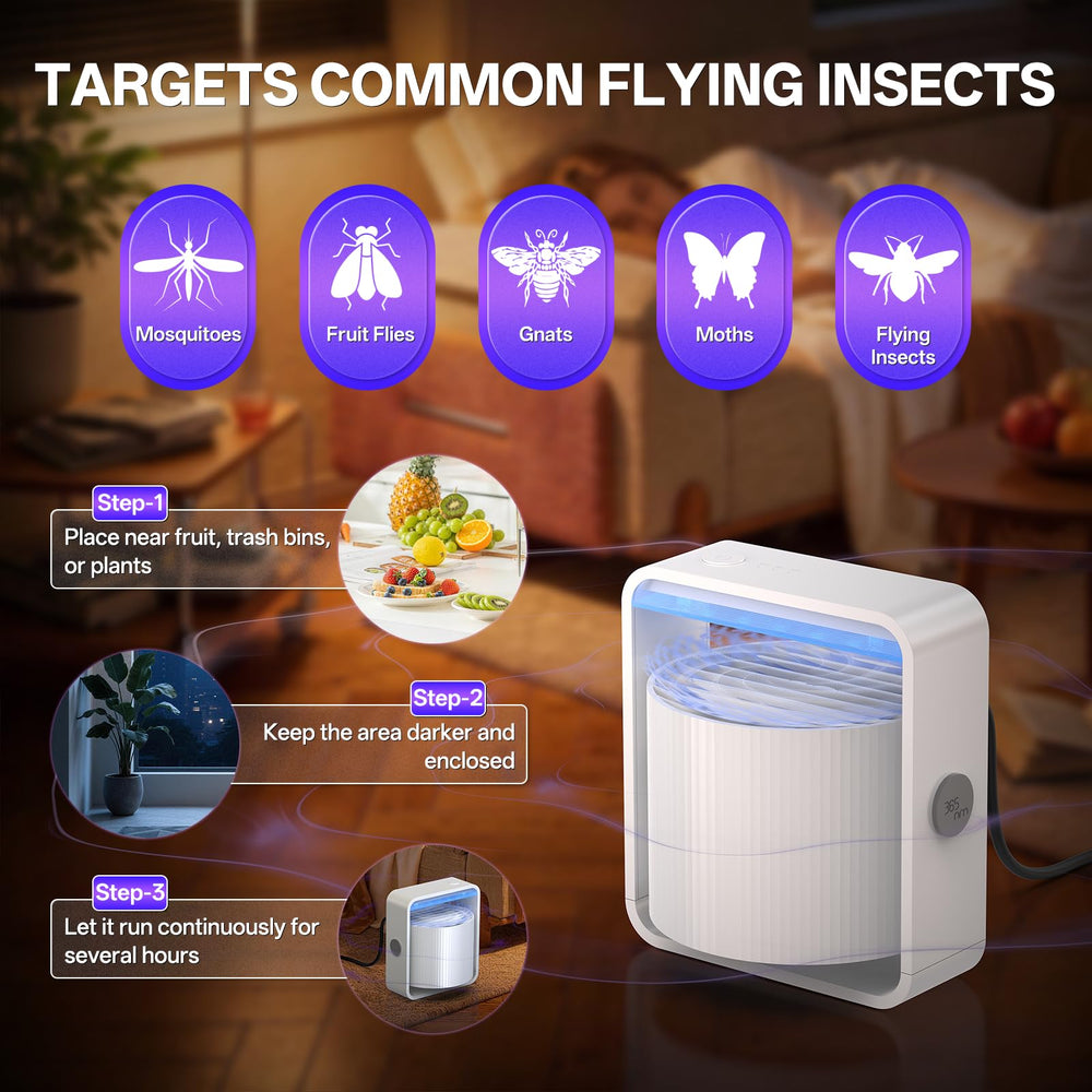 ZETAWALE placed near houseplants capturing gnats at the soil source